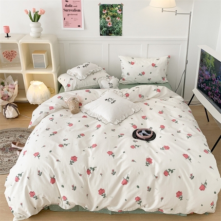 91家纺网 家纺一手货源 找家纺 （总）昔可家纺 2023新款全棉四件套-甜美春日ok