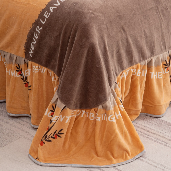 91家纺网 家纺一手货源 找家纺 登登家纺 加厚印花牛奶金貂法莱宝宝绒四件套  挪威之森