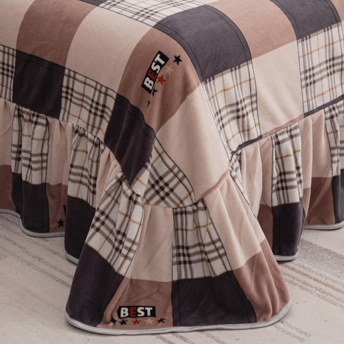 91家纺网 家纺一手货源 找家纺 登登家纺 加厚印花牛奶金貂法莱宝宝绒四件套  巴塞罗那