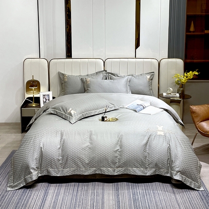 91家纺网 家纺一手货源 找家纺 （总）小时代 2023新款100支新疆长绒棉床单床盖款四件套