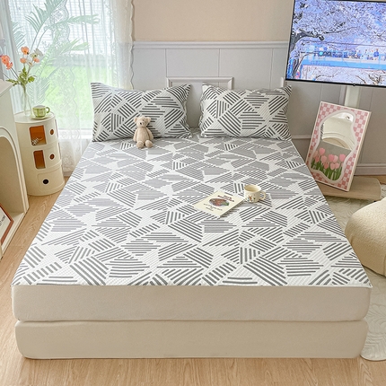 雅居纺 2023新款A类高端提花凉感凉席 格调-灰