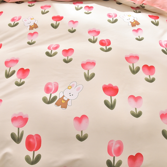 91家纺网 家纺一手货源 找家纺 圣楚 2024新款植物羊绒四件套 郁金花香