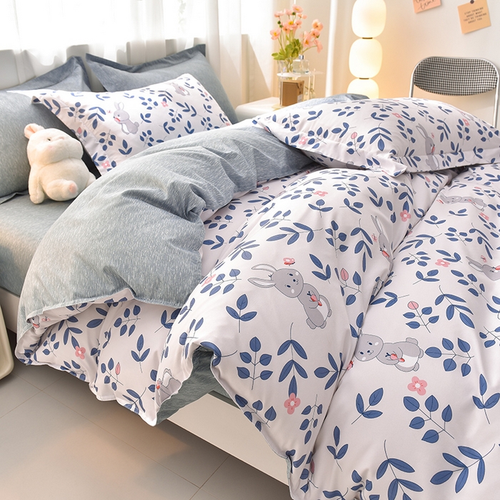 91家纺网 家纺一手货源 找家纺 圣楚 2024新款植物羊绒四件套 遇见春天