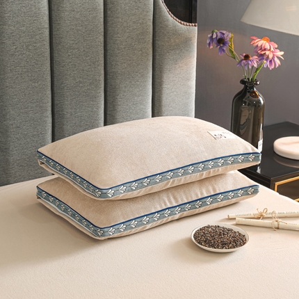 91家纺网 家纺一手货源 找家纺 （总）仁宇枕业2023年新款麻绒全荞麦枕头