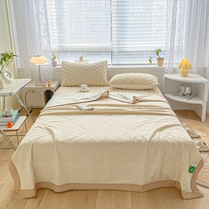 91家纺网 家纺一手货源 找家纺 （总）东宇 2023新款凉感大豆夏被凉席四件套系列