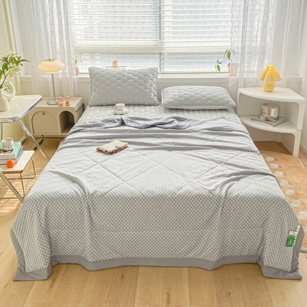 91家纺网 家纺一手货源 找家纺 （总）东宇 2023新款凉感大豆夏被凉席四件套系列