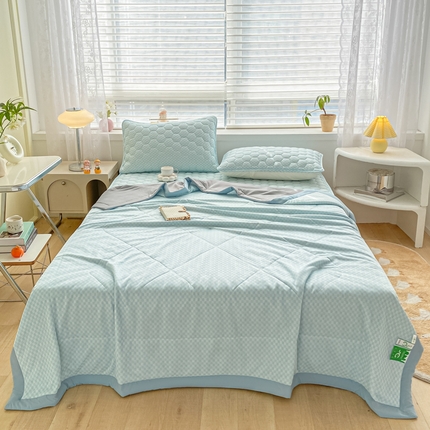 91家纺网 家纺一手货源 找家纺 （总）东宇 2023新款凉感大豆夏被凉席四件套系列