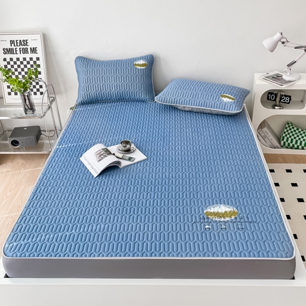 91家纺网 家纺一手货源 找家纺 （总）柒月家居2023新款山水间系列乳胶凉席床笠款