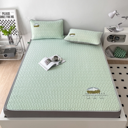 91家纺网 家纺一手货源 找家纺 （总）柒月家居2023新款山水间系列乳胶凉席床笠款