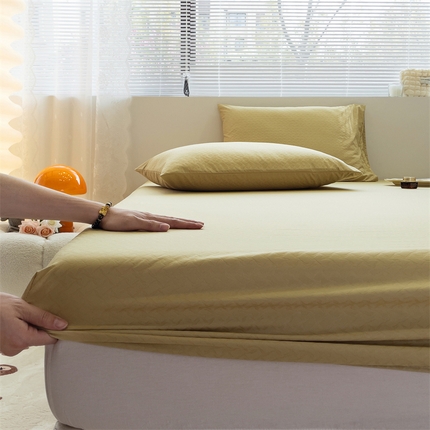 91家纺网 家纺一手货源 找家纺 （总）兰紫橙 2025新款华夫格单品床笠/床笠三件套