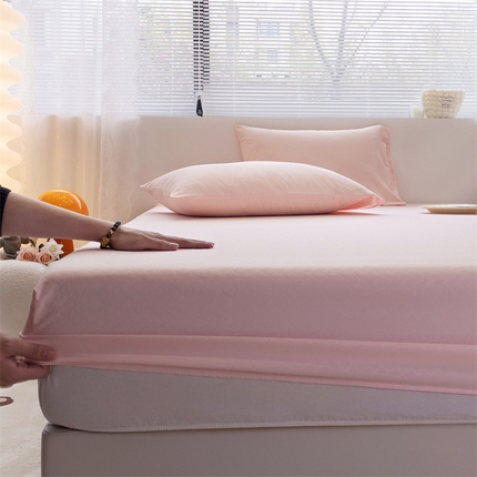 91家纺网 家纺一手货源 找家纺 （总）兰紫橙 2025新款华夫格单品床笠/床笠三件套