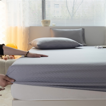 91家纺网 家纺一手货源 找家纺 （总）兰紫橙 2025新款华夫格单品床笠/床笠三件套