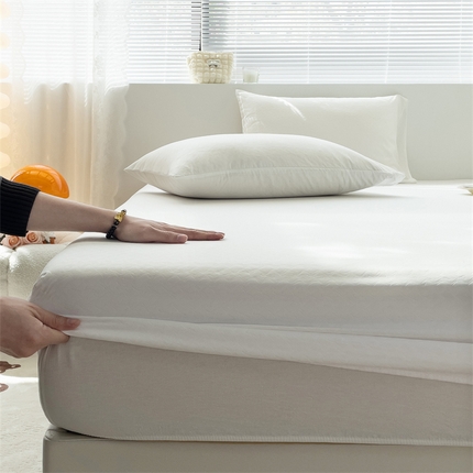 91家纺网 家纺一手货源 找家纺 （总）兰紫橙 2025新款华夫格单品床笠/床笠三件套