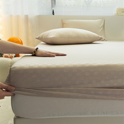 91家纺网 家纺一手货源 找家纺 （总）兰紫橙 2025新款华夫格单品床笠/床笠三件套