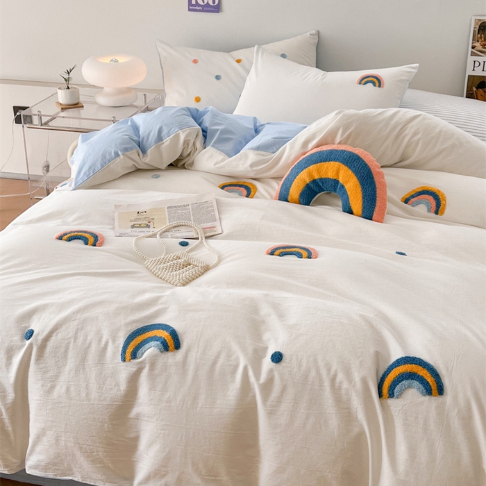 91家纺网 家纺一手货源 找家纺 （总）慕尚家纺 2025新款全棉水洗棉毛巾绣四件套