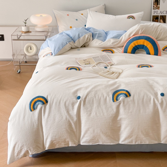 91家纺网 家纺一手货源 找家纺 （总）慕尚家纺 2025新款全棉水洗棉毛巾绣四件套