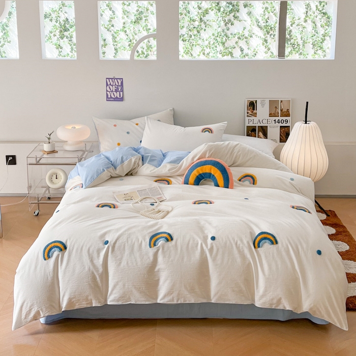 91家纺网 家纺一手货源 找家纺 （总）慕尚家纺 2025新款全棉水洗棉毛巾绣四件套