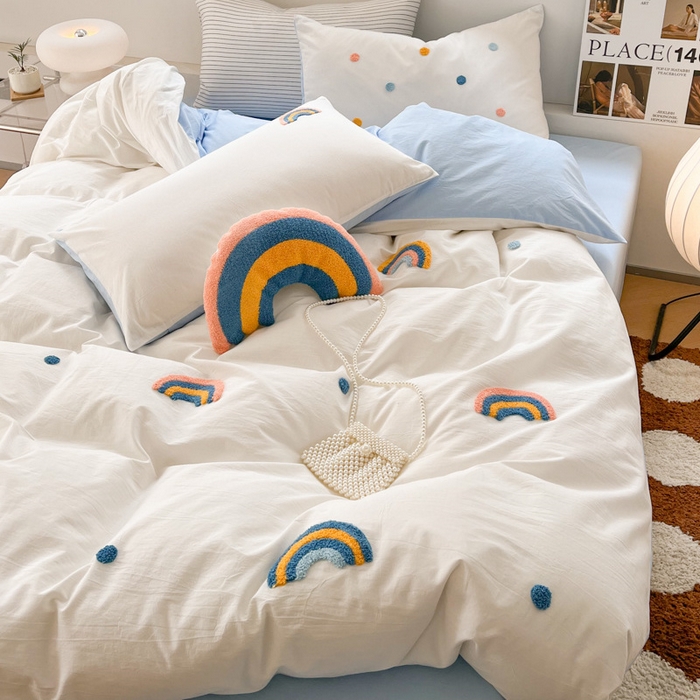 91家纺网 家纺一手货源 找家纺 （总）慕尚家纺 2025新款全棉水洗棉毛巾绣四件套