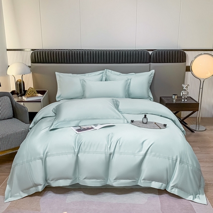 梧桐家居 2023新款50双股全棉埋绳款四件套-奢系列 清新绿
