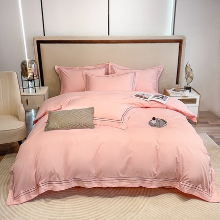 （总）梧桐家居 2023新款13372全棉刺绣宽边四件套-初见系列