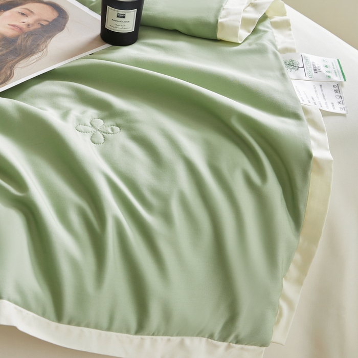 91家纺网 家纺一手货源 找家纺 （总）天瑜家纺 2024新款纯色天丝夏被