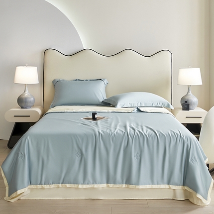 91家纺网 家纺一手货源 找家纺 天瑜家纺 2024新款纯色天丝夏被 伊兰