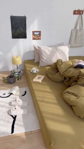 91家纺网 家纺一手货源 找家纺 六巷胡同 2023新款韩国ins博主条纹混搭纯色系四件套 伯牙琴弦