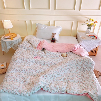 91家纺网 家纺一手货源 找家纺 （总）苏拉家居 2023新款纯棉全棉豆豆被春秋夏被直播爆款