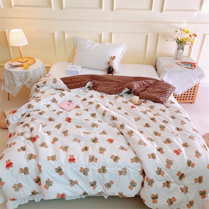 91家纺网 家纺一手货源 找家纺 （总）苏拉家居 2023新款纯棉全棉豆豆被春秋夏被直播爆款