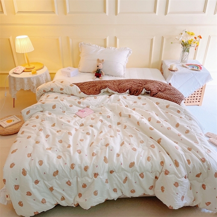 91家纺网 家纺一手货源 找家纺 （总）苏拉家居 2023新款纯棉全棉豆豆被春秋夏被直播爆款