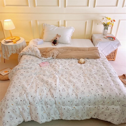 91家纺网 家纺一手货源 找家纺 （总）苏拉家居 2023新款纯棉全棉豆豆被春秋夏被直播爆款