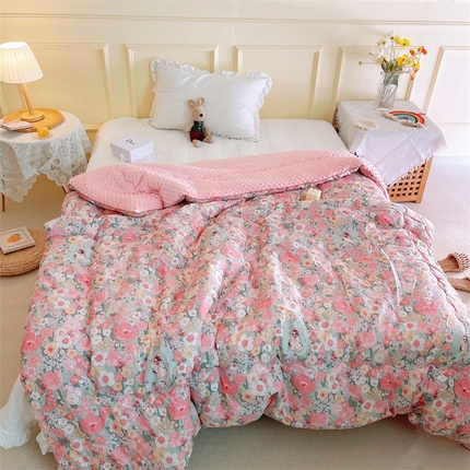 91家纺网 家纺一手货源 找家纺 （总）苏拉家居 2023新款纯棉全棉豆豆被春秋夏被直播爆款