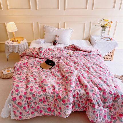 91家纺网 家纺一手货源 找家纺 （总）苏拉家居 2023新款纯棉全棉豆豆被春秋夏被直播爆款