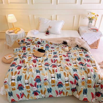 91家纺网 家纺一手货源 找家纺 （总）苏拉家居 2023新款纯棉全棉豆豆被春秋夏被直播爆款