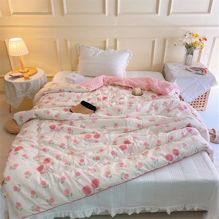 91家纺网 家纺一手货源 找家纺 （总）苏拉家居 2023新款纯棉全棉豆豆被春秋夏被直播爆款