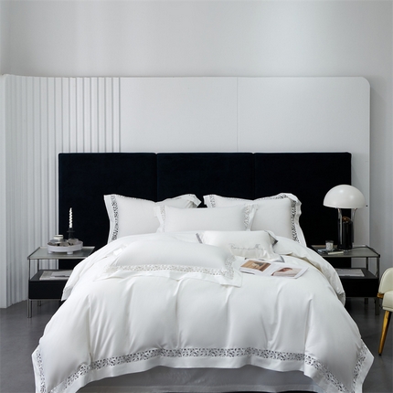 91家纺网 家纺一手货源 找家纺 时亿家居 2023新款克拉系列120支匹马棉四件套 克拉 流沙白