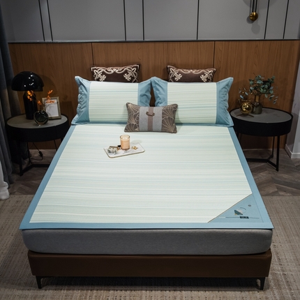 91家纺网 家纺一手货源 找家纺 慕尚 2025新款生态加密草席 幸运兰