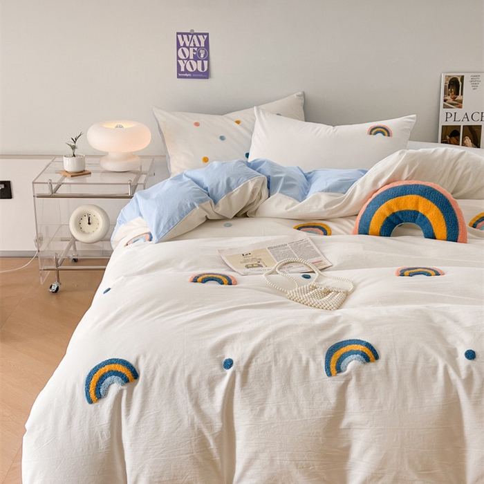 91家纺网 家纺一手货源 找家纺 （总）慕尚家纺 2025新款全棉水洗棉毛巾绣四件套