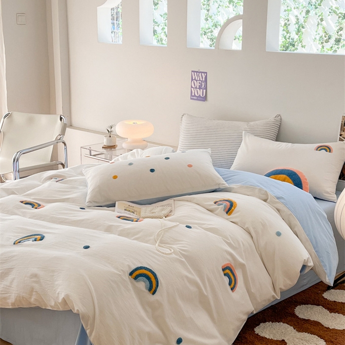 91家纺网 家纺一手货源 找家纺 （总）慕尚家纺 2025新款全棉水洗棉毛巾绣四件套