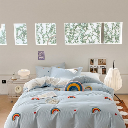 91家纺网 家纺一手货源 找家纺 （总）慕尚家纺 2025新款全棉水洗棉毛巾绣四件套