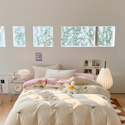 91家纺网 家纺一手货源 找家纺 （总）慕尚家纺 2025新款全棉水洗棉毛巾绣四件套