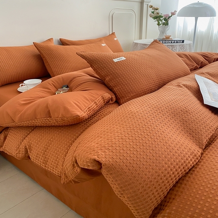 91家纺网 家纺一手货源 找家纺 （总）仟网汇 2024爆款华夫格-森语系列 四件套