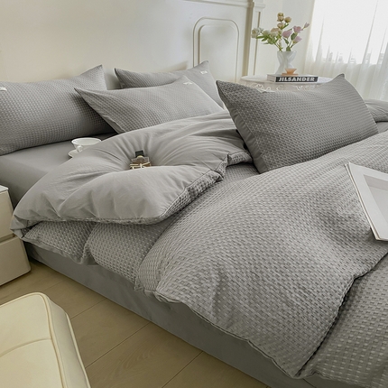 91家纺网 家纺一手货源 找家纺 （总）仟网汇 2024爆款华夫格-森语系列 四件套