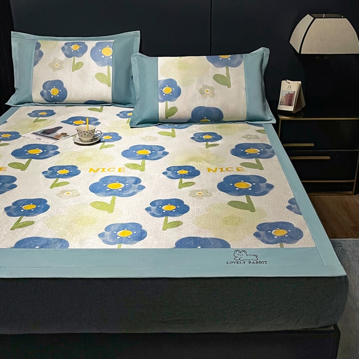 91家纺网 家纺一手货源 找家纺 慕尚家纺 2025新款冰藤席 小时光