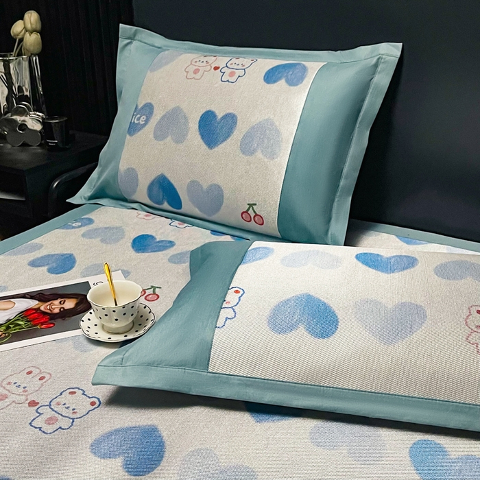 91家纺网 家纺一手货源 找家纺 慕尚家纺 2025新款冰藤席 小伙伴