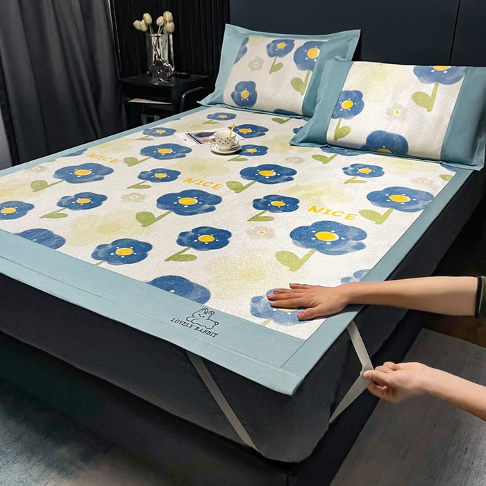 91家纺网 家纺一手货源 找家纺 慕尚家纺 2025新款冰藤席 小时光