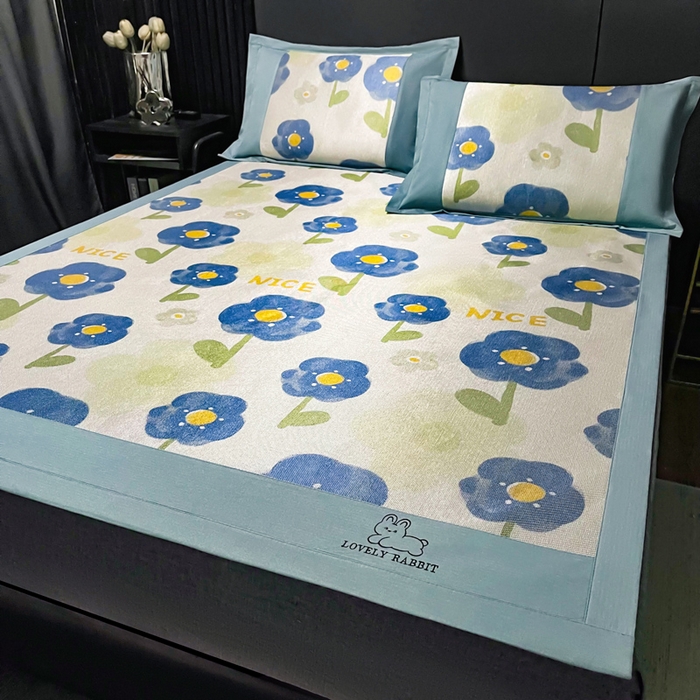 91家纺网 家纺一手货源 找家纺 慕尚家纺 2025新款冰藤席 小时光