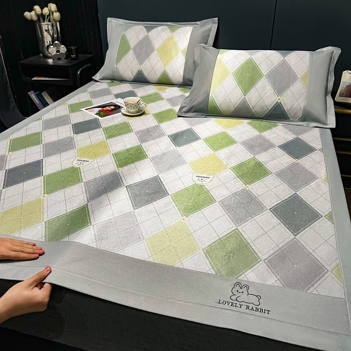 91家纺网 家纺一手货源 找家纺 慕尚家纺 2025新款冰藤席 流年