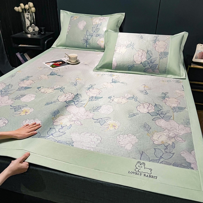 91家纺网 家纺一手货源 找家纺 慕尚家纺 2025新款冰藤席 流光岁月