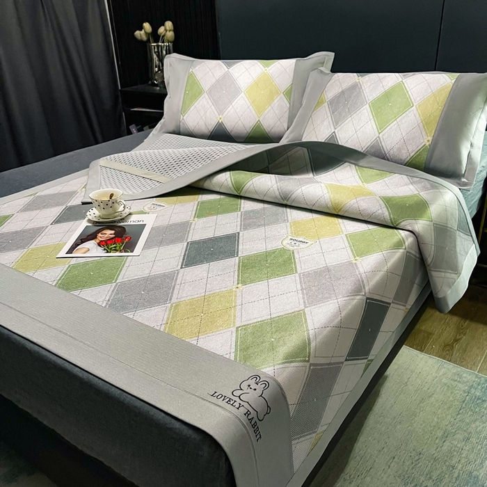 91家纺网 家纺一手货源 找家纺 慕尚家纺 2025新款冰藤席 流年